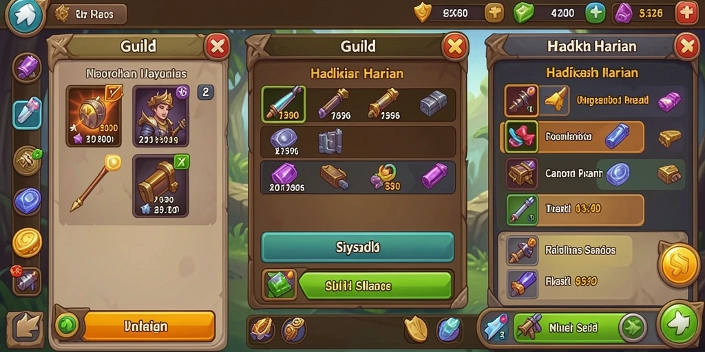 Screenshot menampilkan dunia fantasi yang menawan.