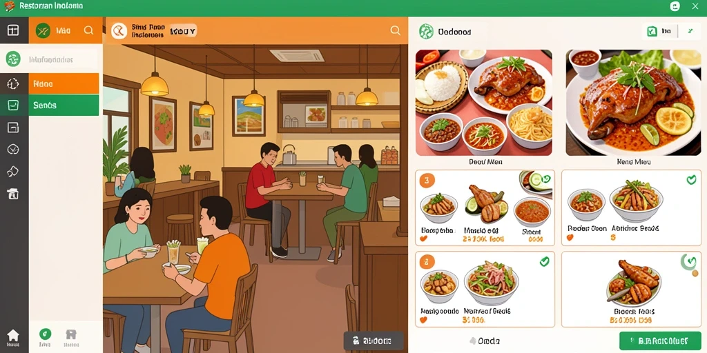 Screenshot aplikasi menunjukkan antarmuka pengguna yang menarik.