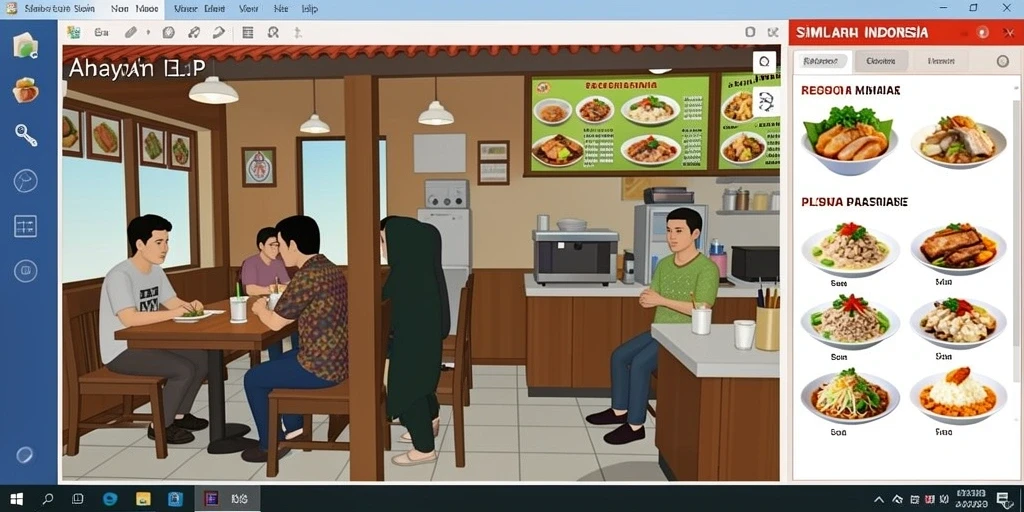 Tampilan menu utama yang menarik dan interaktif.